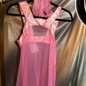 Sheer pink vintage teddy set with undies Tiny holes on chest and undies 60’s 410